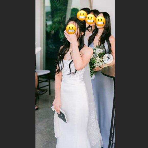 Tara Bridal Kaitie Fingertip Length Light Ivory Organza Embroidery Floral Veil - Picture 6 of 7